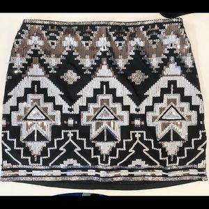 Express sequin skirt